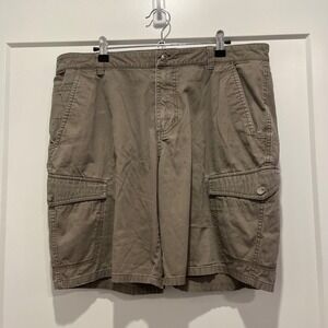 Merrell Mens Cargo Shorts Size 34 Brown Olive Hiking Outdoor Casual Cotton Blend